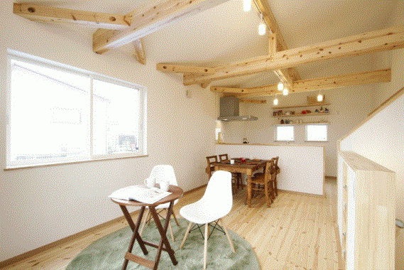  SOUAN －建築工房 想庵－の施工事例 富山市 | SKIP FLOOR HOUSE WAVE |ナチュラルなスキップフロアの家
